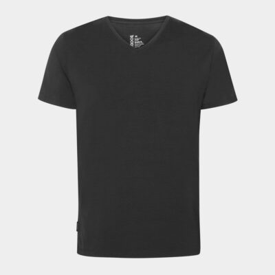 Bambus T-shirt | Sort T-shirt med v-hals til herre fra Boody, L
