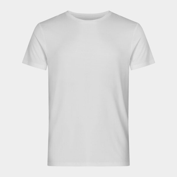 Hvid bambus r-neck t-shirt til herre fra Resteroeds, XXL