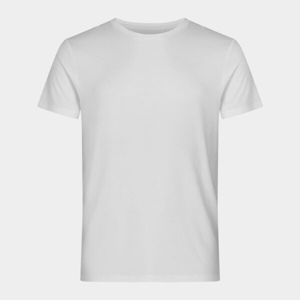 Hvid bambus r-neck t-shirt til herre fra Resteroeds, XL