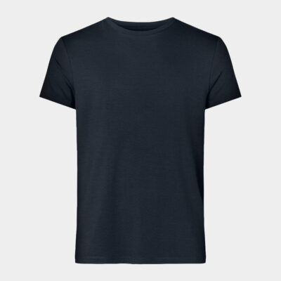 Navy blå bambus r-neck T-shirt til herre fra Resteroeds, M