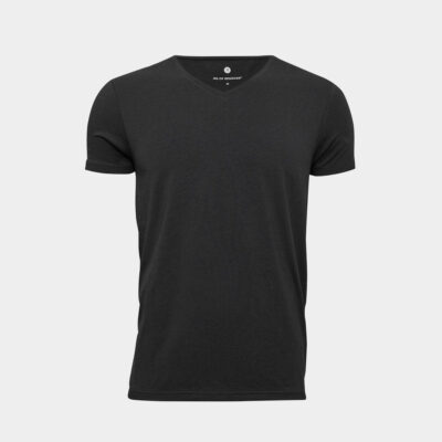 Sort V-neck T-shirt i bambus til herre fra JBS of Denmark, S