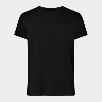 Sort bambus r-neck t-shirt til herre fra Resteroeds, M