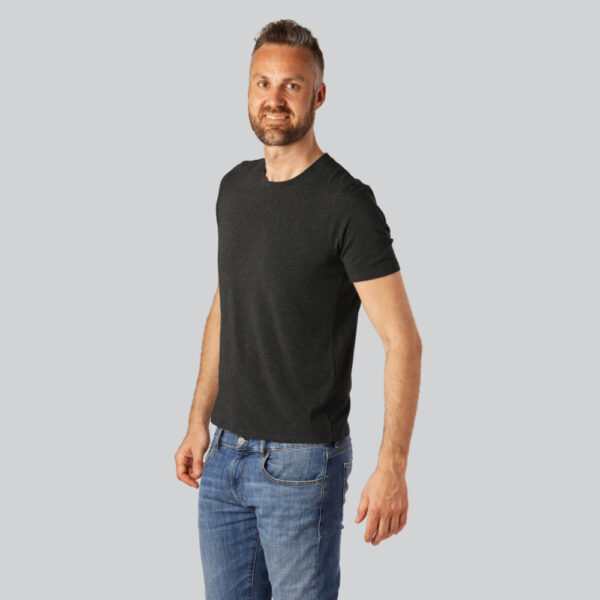 Bambus T-shirt O-hals i koksgrå til mænd 3XL