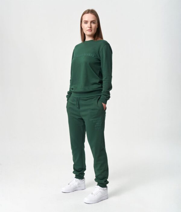 Bambus joggingsæt i grøn med logo til damer fra Copenhagen Bamboo, XL