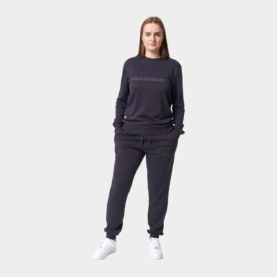 Bambus joggingsæt i mørkegråt med logo til damer fra Copenhagen Bamboo, XS