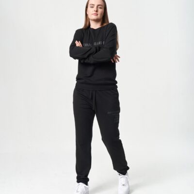 Bambus joggingsæt i sort med logo til damer fra Copenhagen Bamboo, XS