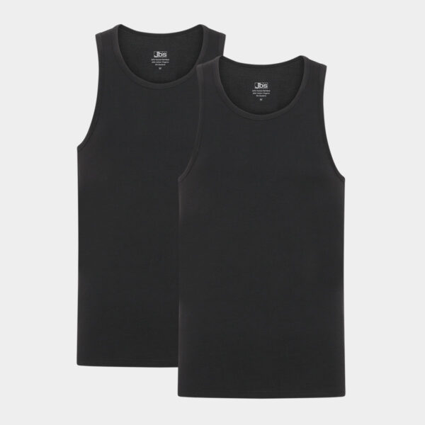 Sort tanktop i bambus - 2 pak til herre fra JBS i super høj kvalitet, XXXL