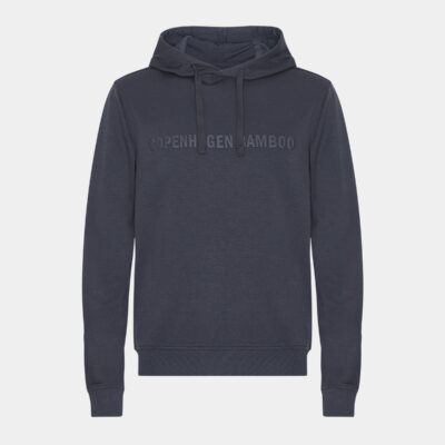 Mørkegrå bambus hoodie til mænd med logo fra Copenhagen Bamboo, XXL