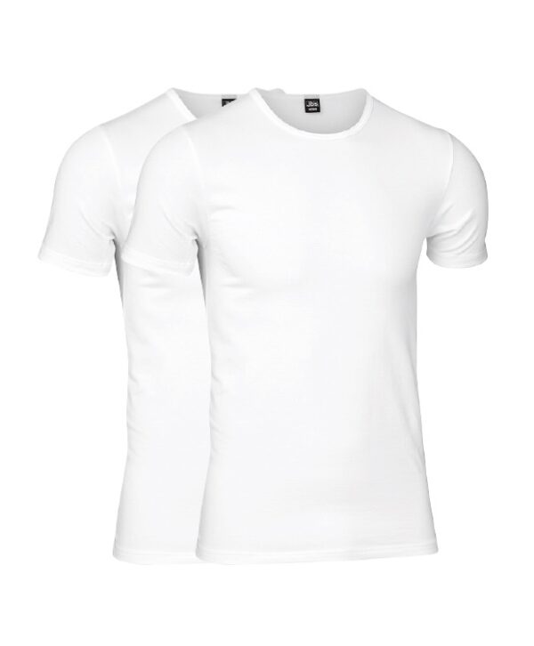 JBS 2-pak bambus t-shirt med rund hals i hvid til herre