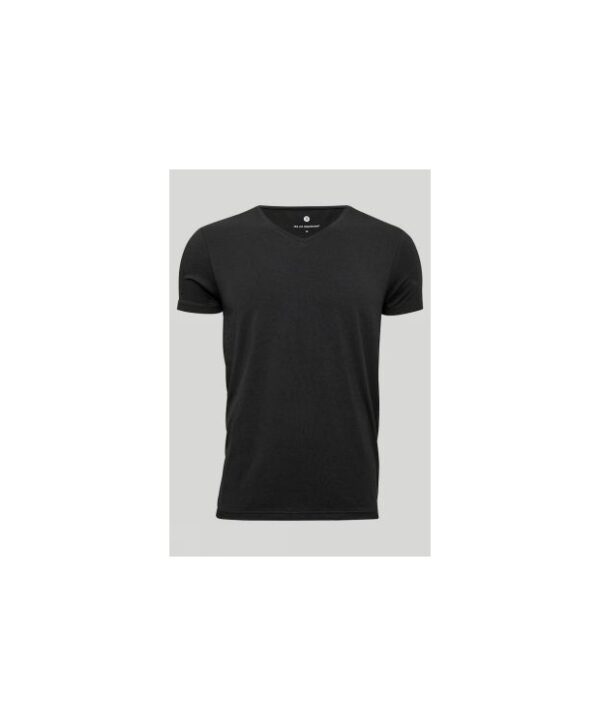 JBS OF DENMARK T-SHIRT V-NECK, SORT BAMBUS