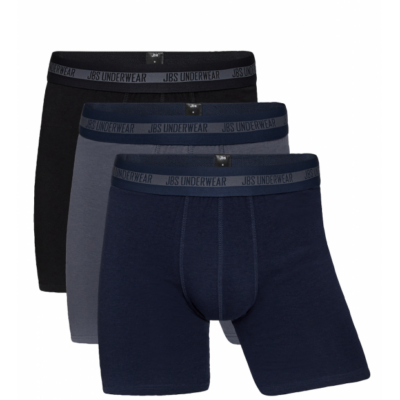 JBS 3-pak Bambus boxershorts long leg multifarvet til herre