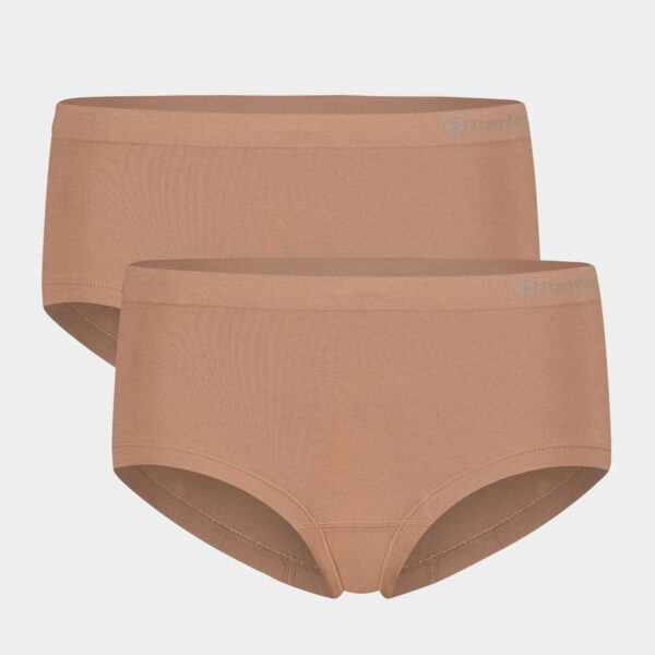 2 stk bambus hipster tan nude til dame fra Bamboo Basic, XXL