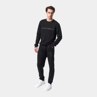 Bambus joggingsæt i sort med logo fra Copenhagen Bamboo, XS