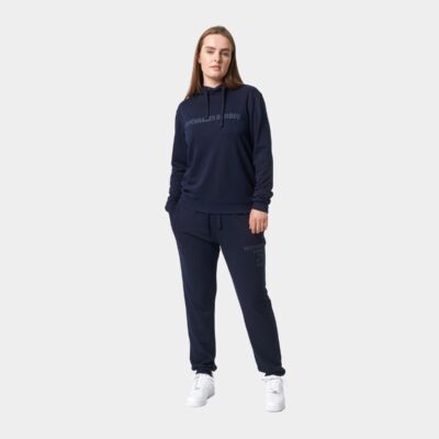 Bambus hoodie joggingsæt i navyblå med logo til damer fra Copenhagen Bamboo, L