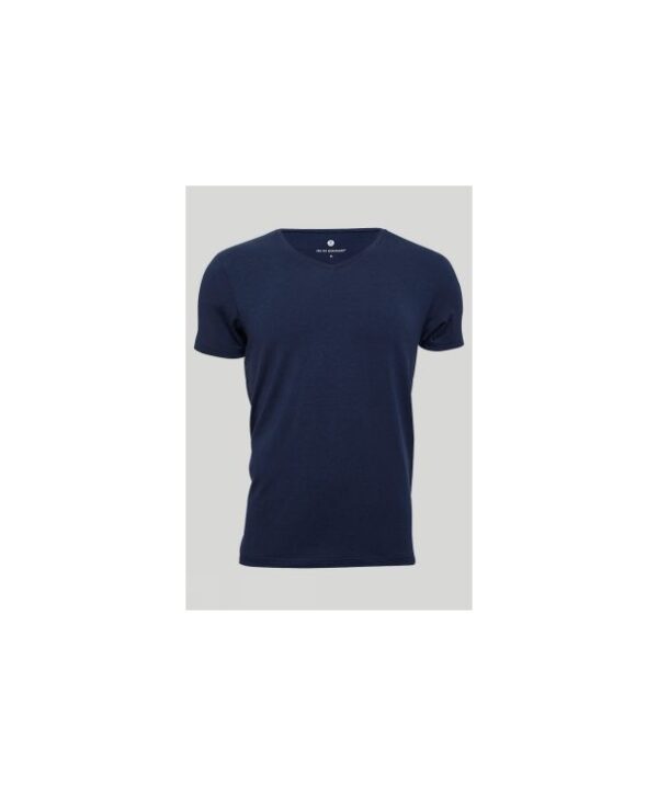 JBS OF DENMARK T-SHIRT V-NECK, Navy BAMBUS